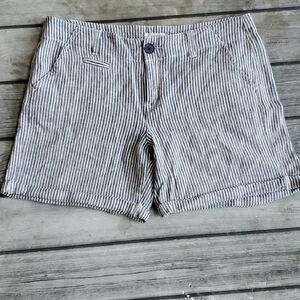 Maurices Linen Blend Striped Shorts Sz 7/8